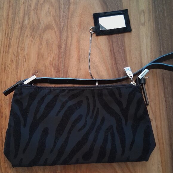 Tommy Hilfiger Rare Vintage Zebra Handbag with attached Mirror circa 90s/Y2K - Picture 3 of 6